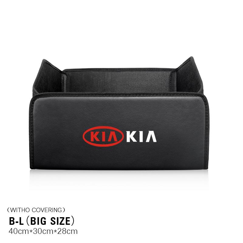 Auto Logo Aufbewahrungsbox Multifunktionale Auto Kofferraum Sortierbox Für KIA EV6 Sorento Niro Sportage Ceed Picanto Stinger Borrego