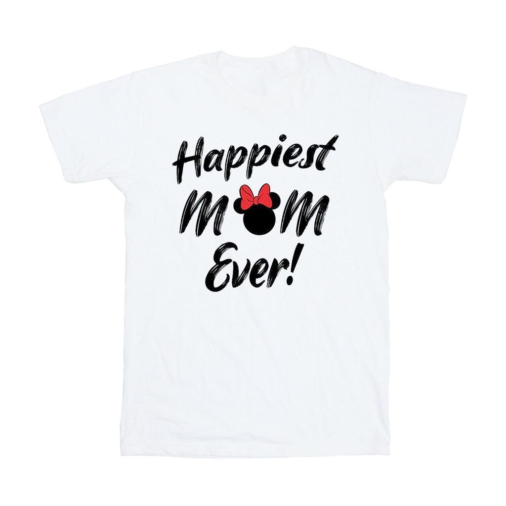 Disney Girls Minnie Mouse Happiest Mom Ever Cotton T-Shirt