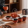 Retro Ceramic Kung Fu Tea Set Portable Travel Teapot with Gift Box Home Office Brewing Chinese Traditional Teaware Gift