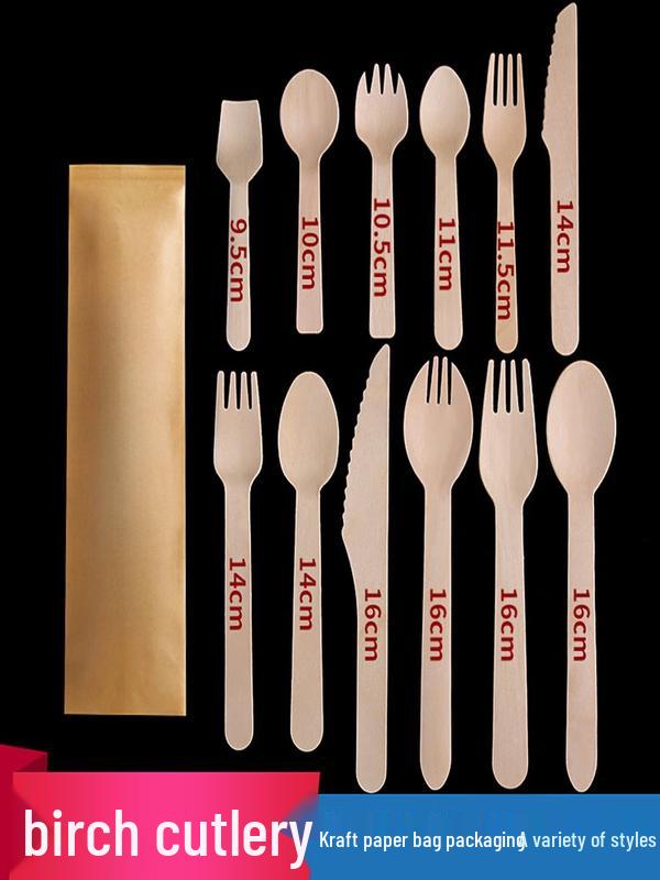 Wuhe Disposable Wooden Ice Cream Spoons