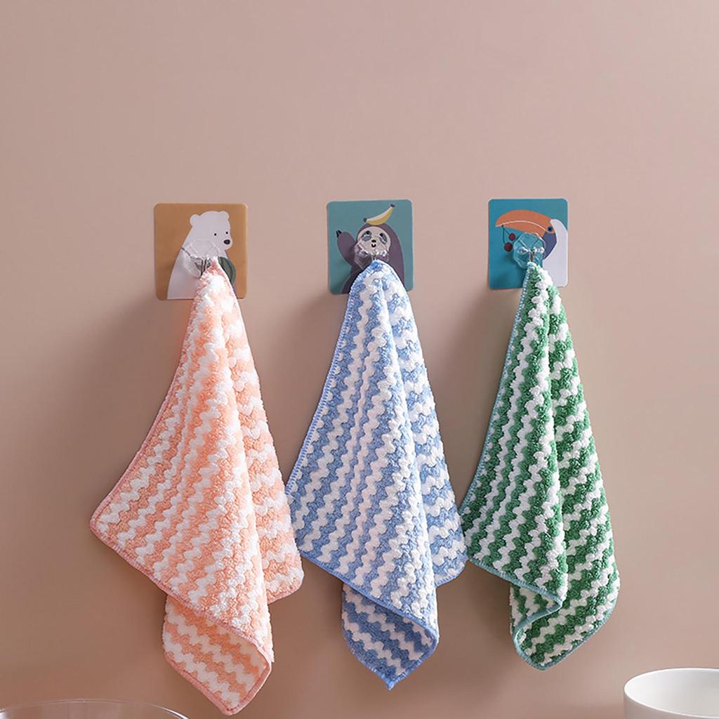 Microfiber Cleaning Rag Coral Velvet Dish Towels Kitchen Reuseable Cleaning Cloths 3pcs
