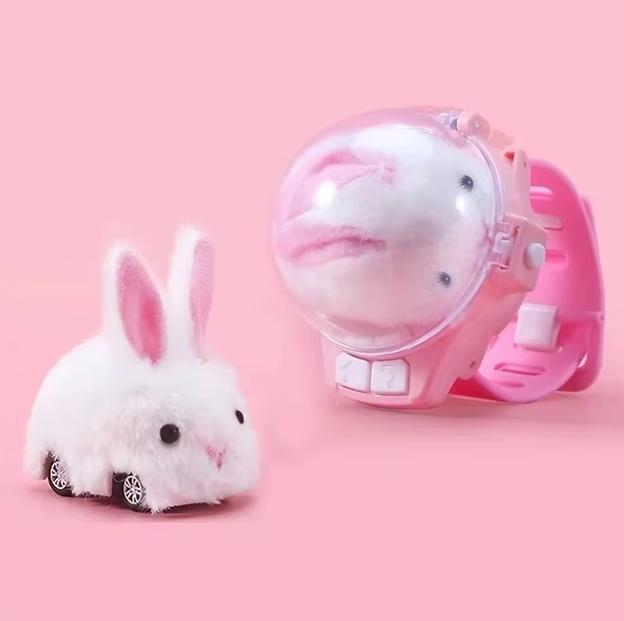 Children Mini RC Car Watch Toys With LED Lights 2.4G Watch Rabbit Dog Crab Racing  RC Car Girls Boys Birthday Gift Toys