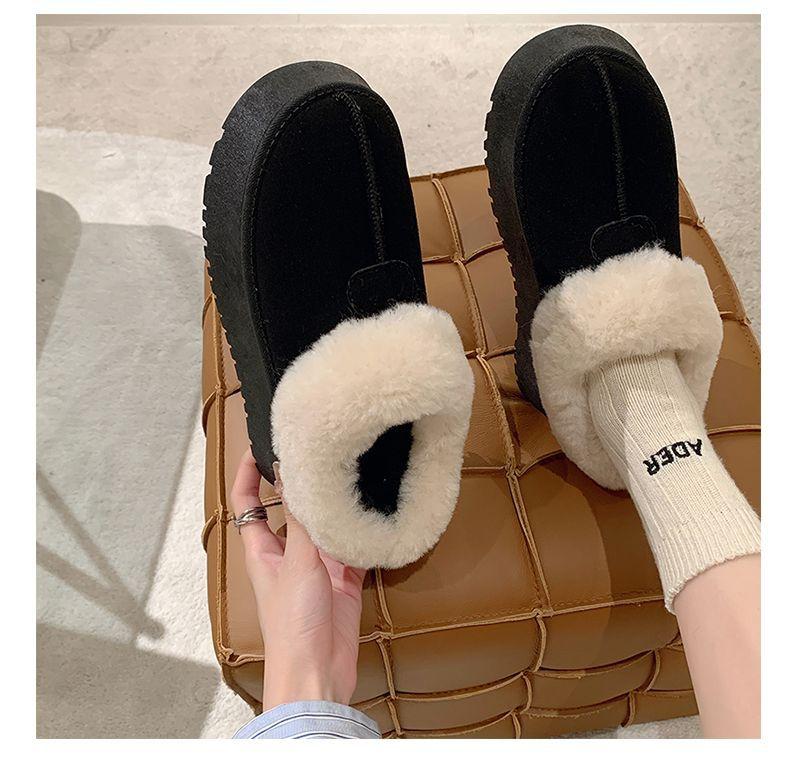 Thick-soled Fluffy Snow Boots Women's Velvet Winter New Integrated Fur Thickened Warm Cotton Shoes Non-slip Cotton Boots