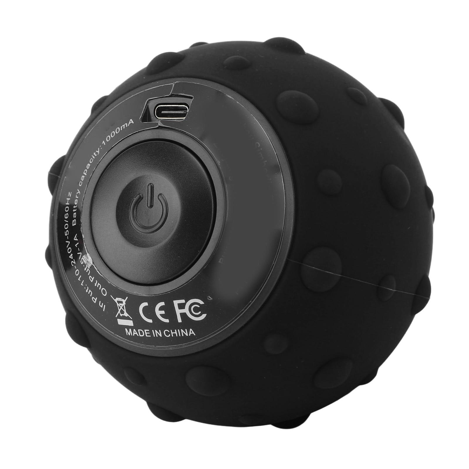 

Вибрационный массажный мяч 5 передач глубокий массажер для мышц фитнес-мяч английский чёрный