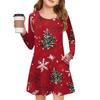 Christmas Day Girls' Long Sleeve Dress - Color Pocket Dress