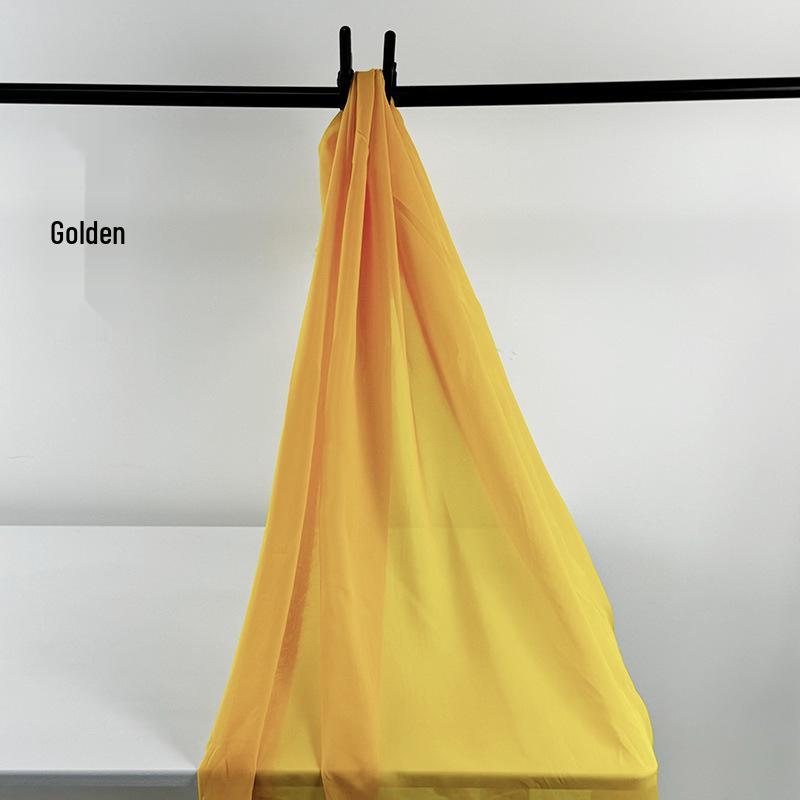 Yellow Chiffon Hanfu Fabric: Semi-Transparent Chinese Style Cloth for Innovative Decor