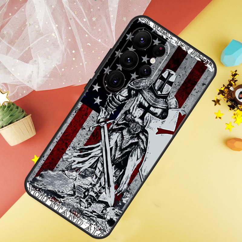 Christian Templar Knights Phone Case For Samsung Galaxy S25 S26 Ultra S21 S20 S22 S23 Ultra S10 Plus S24 FE Cover Coque