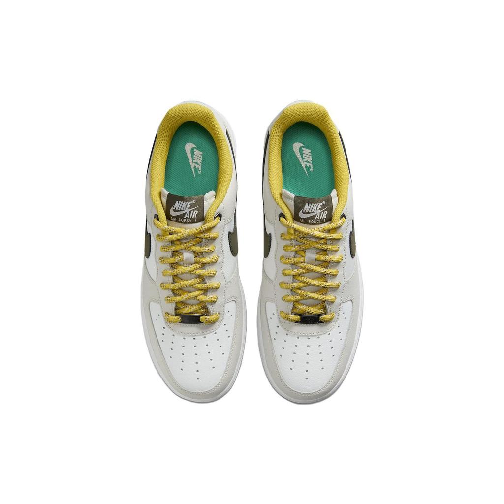 Nike Ανδρικά Αθλητικά Παπούτσια Air Force 1 Low Premium Light Bone Cargo Khaki Κρεμ Summit-White Vivid-Sulfur FV3628-031