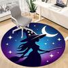 1pc Witch Moon Office Round Area Rug, Indoor Mat Suitable ForOffice, Under Office Chairs Bedroom Living Room Home Decor T160