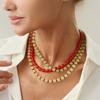Stylish Glass Beads Necklace Unique Beads Charm Neckchain Jewelry For Casual or Formal Occasion Fashion Accessory
