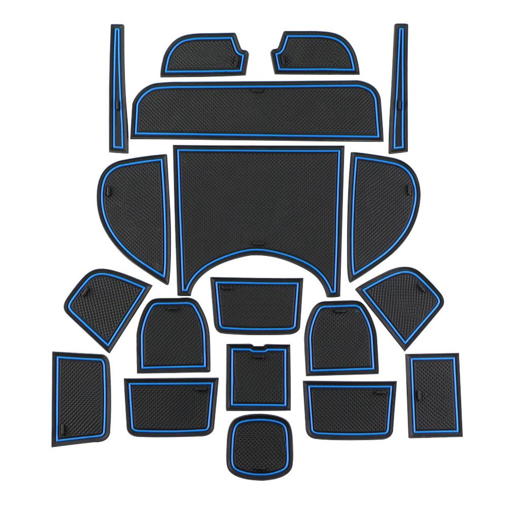 

Коврик в углубление двери автомобиля Противоскользящий коврик Противоскользящая накладка в слот воротника Подставка для чашки Декор интерьера двери для Honda HR-V HRV Vezel 2014 - 2022 синий