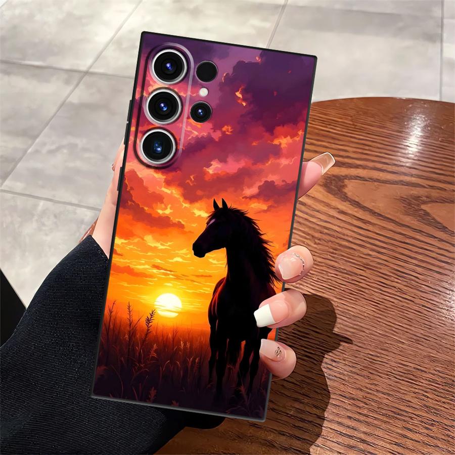Funda Handyhülle Case für Samsung Galaxy S26 S23 S24 Plus S21 FE S25 Ultra Note 20 Ultra 8 9 10 S20 S10 S9 Cooles Pferd