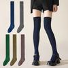 1 Pair Over-the-Knee Socks Solid Color Glitter Socks Breathable Comfortable Elastic Solid Color Winter Socks