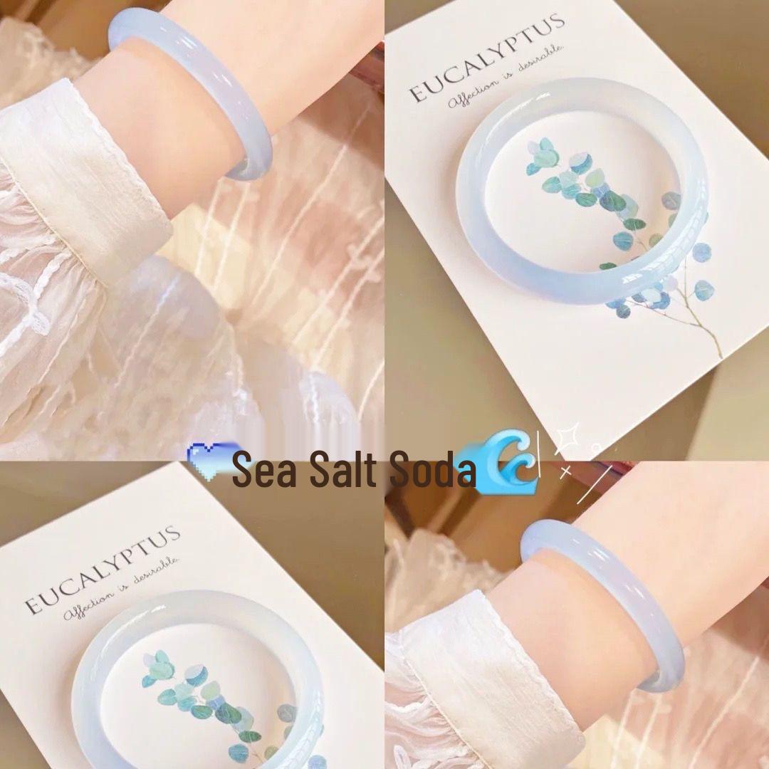 

Тонкий стеклянный браслет под нефрит - Аксессуар для ханьфу, кольцо 58mm Diameter