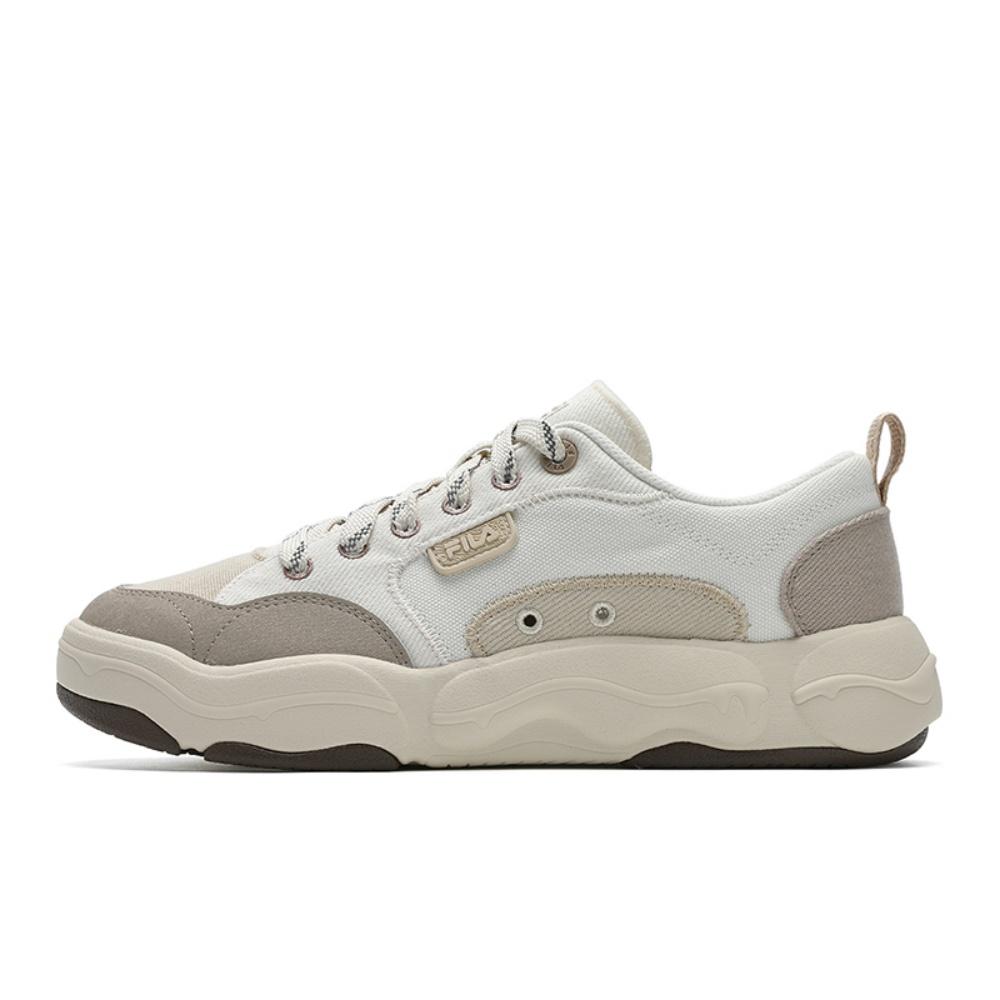 Fila Burger Casual Comfortable Versatile Low-Top Canvas Shoes Men Sneaker White Yellow F12M532301FGS