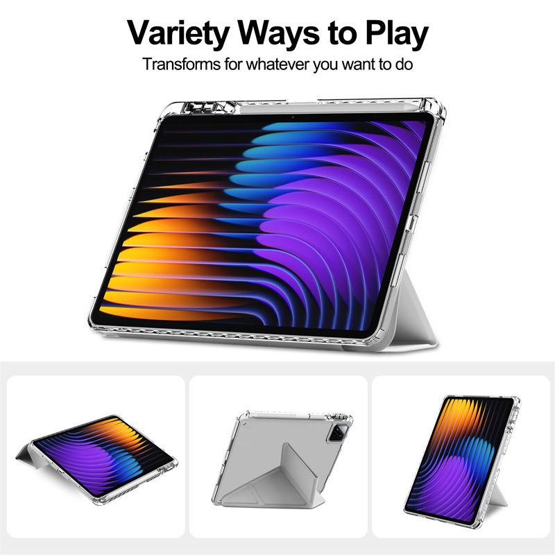 2026 Tablet Case for Xiaomi POCO Pad X1 M1 8 7 6 Pro Redmi Pad 2 Pro SE 11 12.1 8.7 Clear Acrylic Pencil Holder Stand Hard Cover