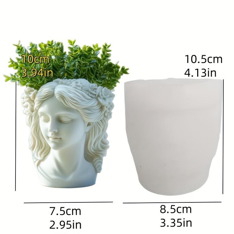 Kvinnlig Magiker Relief Suckulent Växt Blomkruka Harts Silikonform Häxstav Förvaringslåda Form Magiskt Hus Slott Hantverksformar
