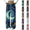 Dames Halloween Print Flanellen Broek - Gezellige Pyjamabroek voor Slaap en Ontspanning