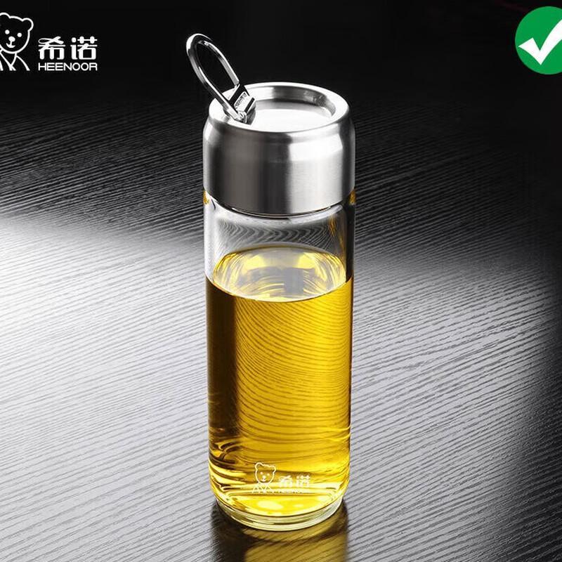Heenoor Portable Borosilicate Glass Water Bottle