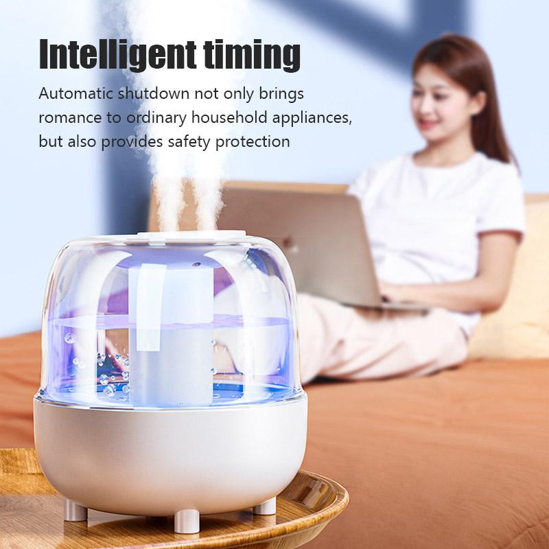 4L Large Capacity Dual Spray Humidifier Home Mute Bedroom Office Night Light Usb Humidifier with Nanofine Mist