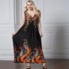 Elegant Women Dress Sleeveless V Neck Evening Party Gown Maxi Long Dress