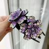 Shiny Rhinestone Hairpin Flower Leaf Duckbill Hair Claws Retro Hair Clips Accessories For Women Shinning Ponytail Headwear