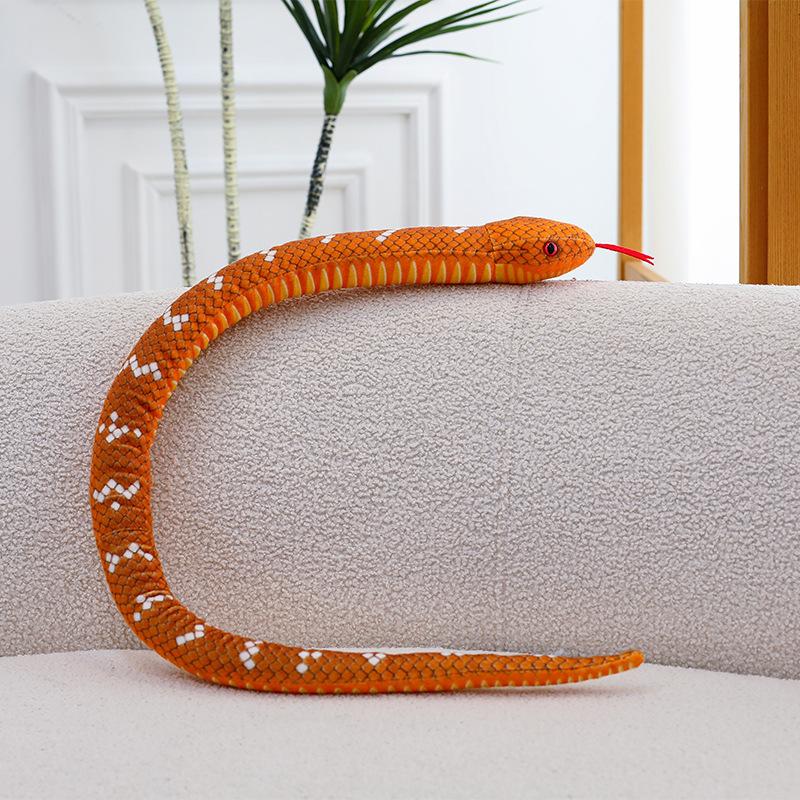 

Colorful Plush Snakes Toys Dolls Prank Showdown Children Holiday Decoration Style G 100cm