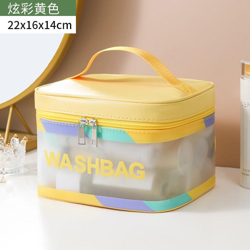 

Waterproof Makeup Bag - Large Clear Cosmetic Organizer with Frosted Design, Travel Toiletry Pouch for Swimming & Beach
