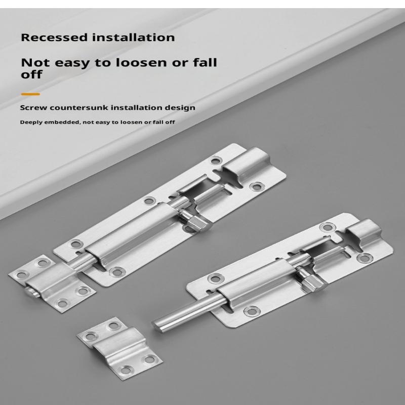 201/304 Edelstahl Tor Sicherheits-Türriegel Riegelverschluss Bolzen 3/4/5/6/8/10/12 Zoll Türriegel Beschläge Für Heimwerker
