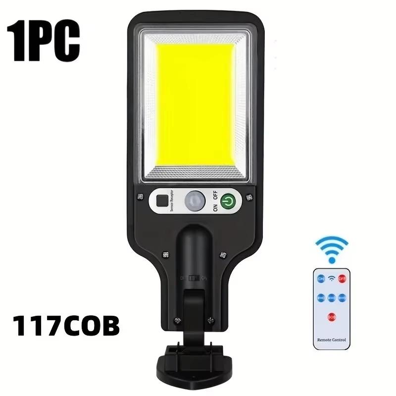 Sensor Street Lamp 3 Light Modes Outdoor Waterproof Security Solar Lamps Garden Terrace Garage Door Street Lighting 72COB