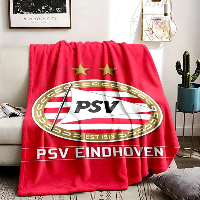PSV Eindhoven Thema Personalisierte Outdoor Flanelldecken Weich Und Geeignet Für Alle Jahreszeiten Perfekt Für Sofas Betten Und Camping
