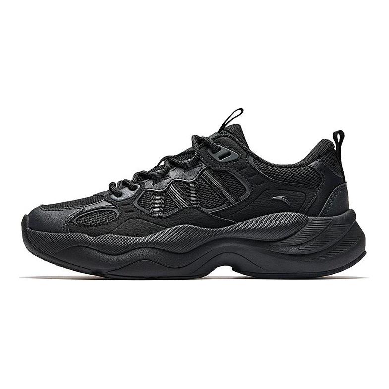 Anta Abrasion Resistant Cushioning Low top Chunky Sneakers Women's Black 122548840-1