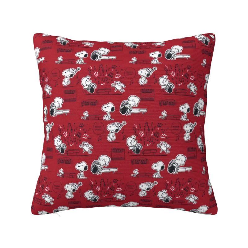 Custom Disney Snoopy Woodstock Cartoon Beagle Pillow Home Decorative Nordic Cushion Decoration Salon Square Pillowcase