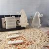 Flexible Silicone Mold Santa Claus Figurine Decoration Making Mould Temperature Resistant Mould for Christmas Ornament