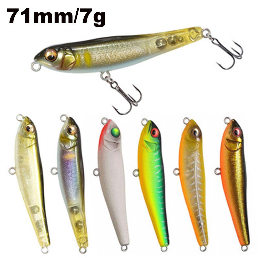 Outdoor Tackle Crankbaits Pencil Baits with Steel ball Minnow Lures Fish Hooks Winter Fishing