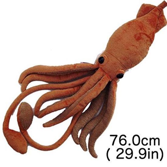 Deep Sea Creatures Series Giant Squid Plush Toy Brown 7430