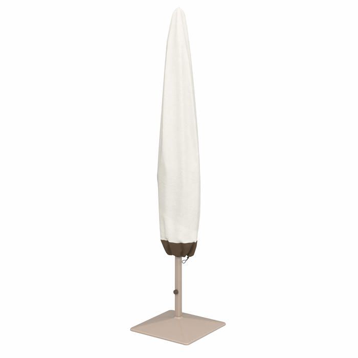 Housse de parasol beige 193 cm - polyester imperméable avec sangles et protection anti-éclaboussures