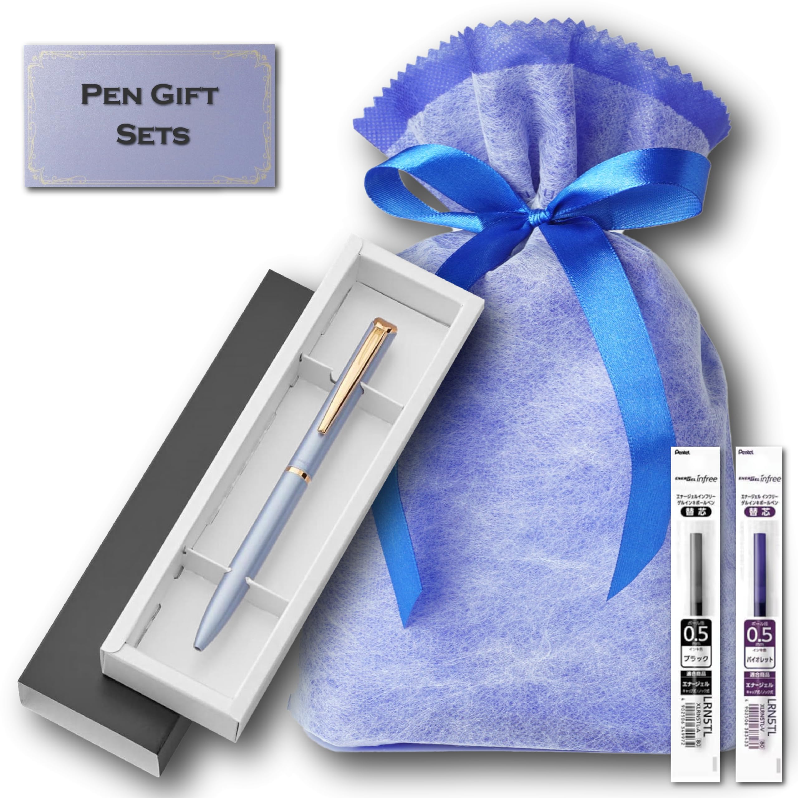 

Pentel Energel Philography Brass Refill x 2 Подарочный пакет для сообщений в комплекте [Pentel Gift] 0,5 мм / Открытка/Подарок и (Пастельно-фиолетовый)
