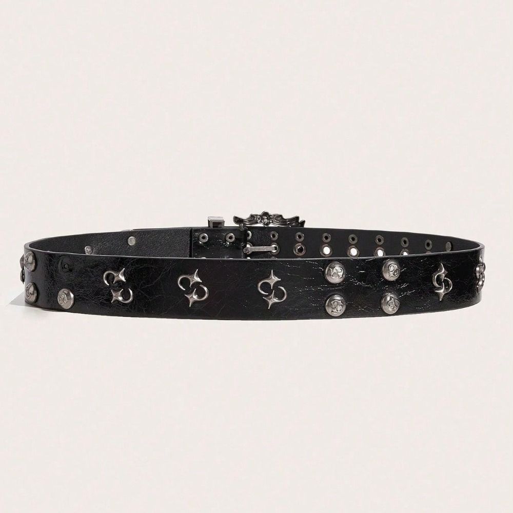 Carved Buckle Y2K Belt Spicy Girl Punk Waistband Vintage Men Belt Female