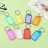 39Pcs Colorful Transparent Plastic Flap Key Labels - Reusable Double-Sided DIY Marking Tags | for Keychains, Airport/Hotel ZSY