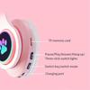 CVC6.0 Wireless Headphone Cute Cat Ear Earphones Low Latency HiFi Stereo Music With Microphone Headset Glowing For Children