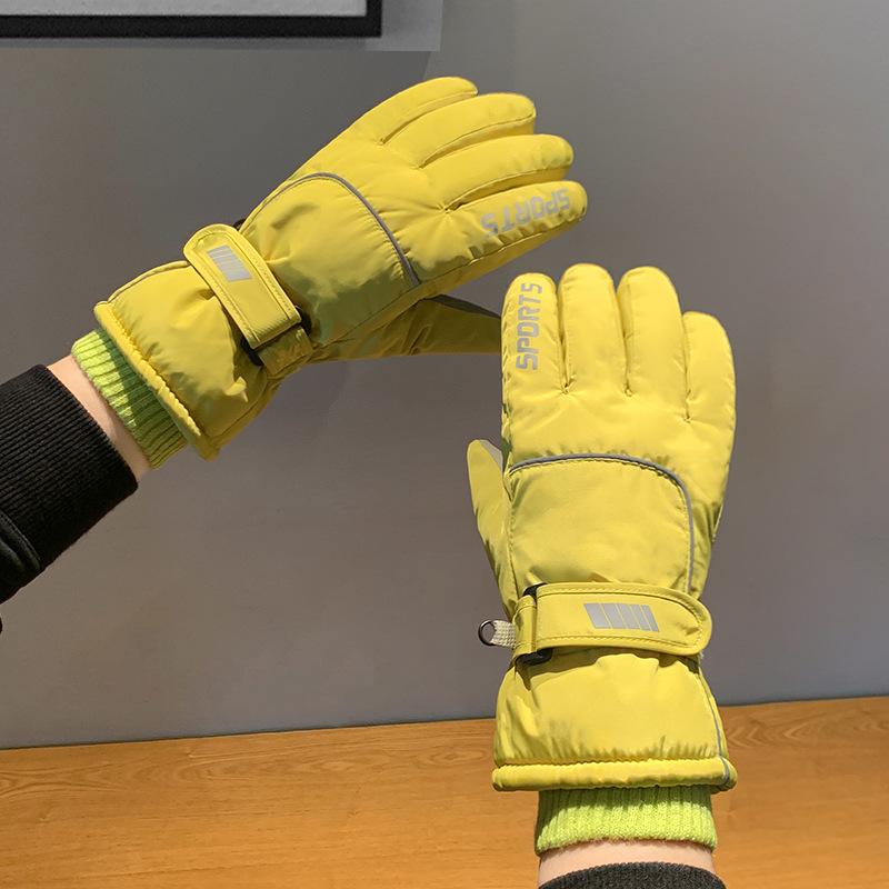 Waterproof Ski Gloves Women Winter Thick Fleece Thermal Mittens Windproof Touchscreen Outdoor Cycling Sport Gloves