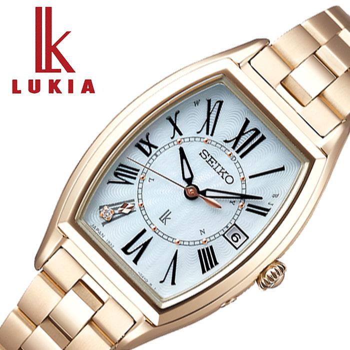 

[Up to 18,400 yen discount] [20% OFF] Seiko Women s Radio Solar Watch LUKIA SEIKO LUKIA SSQW046 Watch Gold Roman Numerals Classic White Pearl White