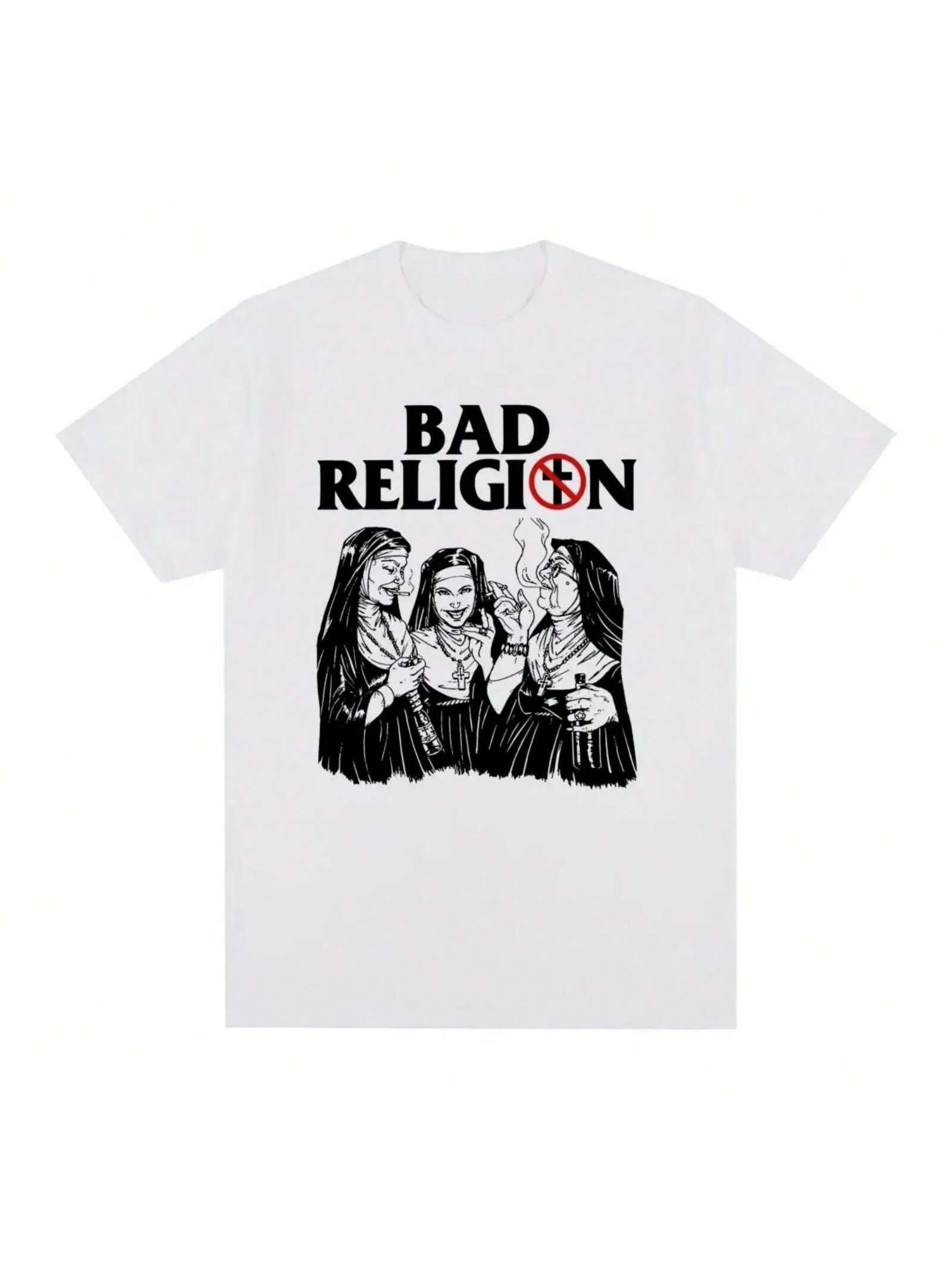 BAD RELIGION-New Wounisex s T-Shirt Casual Street Style Retro American Punk Rock T-Shirt Y2K Top Graphic T Shirts Wounisex Clothing S разноцветный