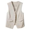 Damen Business Weste V-Ausschnitt Ärmellos Einfarbig Einreihig Business Pendeln Stil Strickjacke Anzug Mantel
