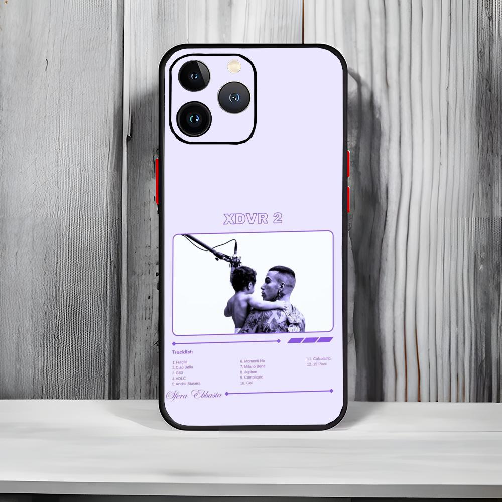 

Singer S-Sfera Ebbasta Album Cover Phone Case Black Matte Thin Phone Case For iPhone17 16 15 14 13 ProMax iphone12promax