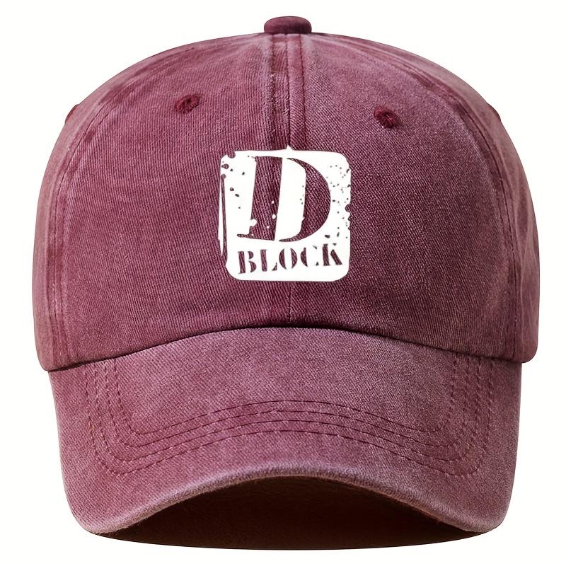 Retro Baseball Cap Curved Brim Hip-hop Hat Curved Brim Letter Print Washed Soft Top Baseball Cap Adjustable