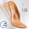 Orthopedic Genuine Leather High Arch Support Insoles - Odor-Resistant, Breathable, Sweat-Absorbent for Men & Women