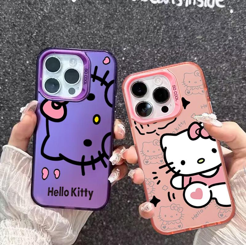 Cute Hello Kitty Casing For Iphone 17 Air 17 Pro Max 1615 14 11 12 13 Pro Max 16 Plus 16e 13 Mini Lovely Cartoon Hard Phone Case