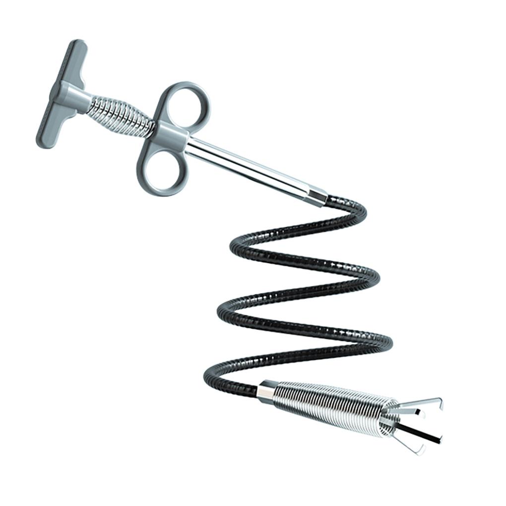 

Сливной канализационный драга, спиральный инструмент для удаления засоров, инструмент для выемки пружинных труб 1,6 м с крюком для кухни